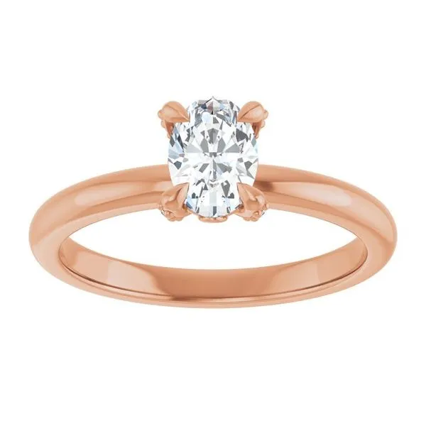 Claw-Prong Accented Engagement Ring Image 3 J. West Jewelers Round Rock, TX