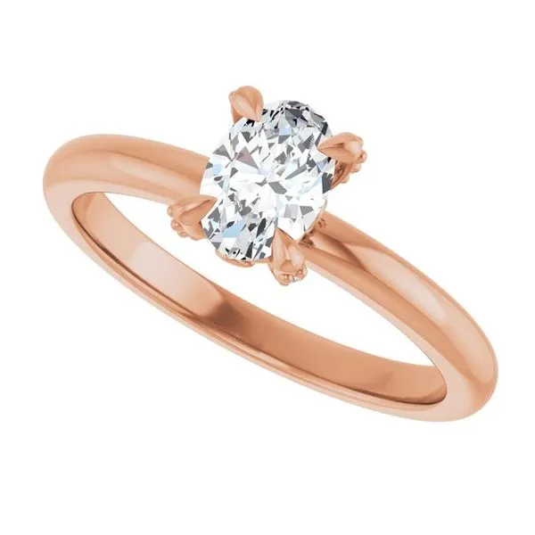 Claw-Prong Accented Engagement Ring Image 5 Natale Jewelers Sewell, NJ