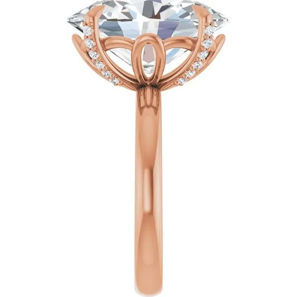 Claw-Prong Accented Engagement Ring Image 4 Vulcan's Forge LLC KANSAS CITY, MO