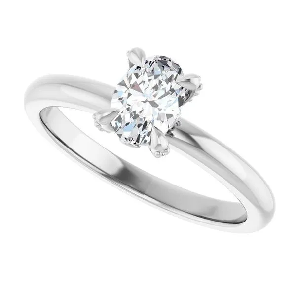 Claw-Prong Accented Engagement Ring Image 5 Vulcan's Forge LLC KANSAS CITY, MO