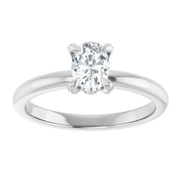 Claw-Prong Accented Engagement Ring Image 3 J. West Jewelers Round Rock, TX