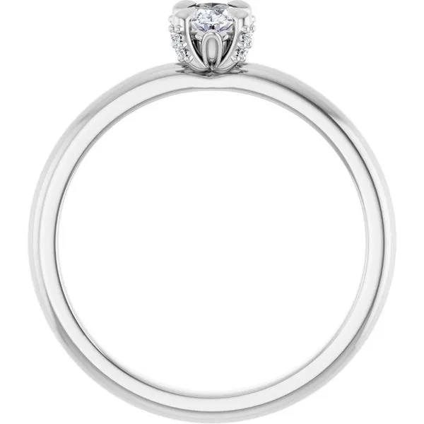 Claw-Prong Accented Engagement Ring Image 2 Austin's Fine Diamonds & Jewelry Lyndhurst, NJ