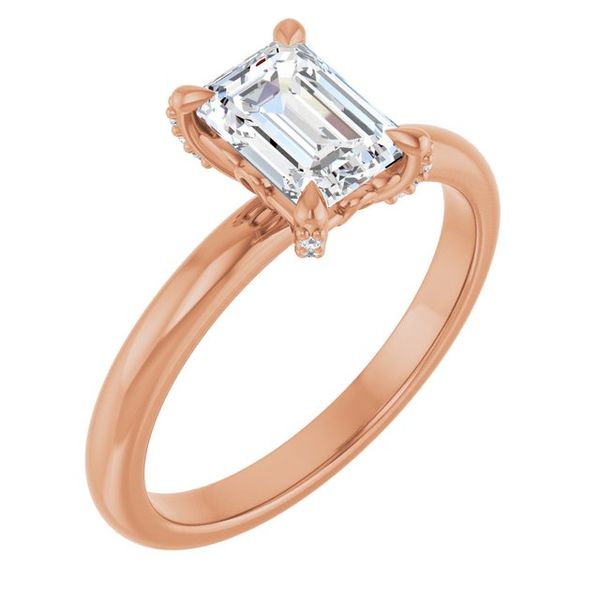 Claw-Prong Accented Engagement Ring
