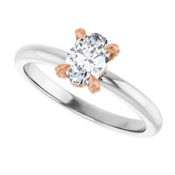 Claw-Prong Accented Engagement Ring Image 5 Michael Szwed Jewelers Longmeadow, MA