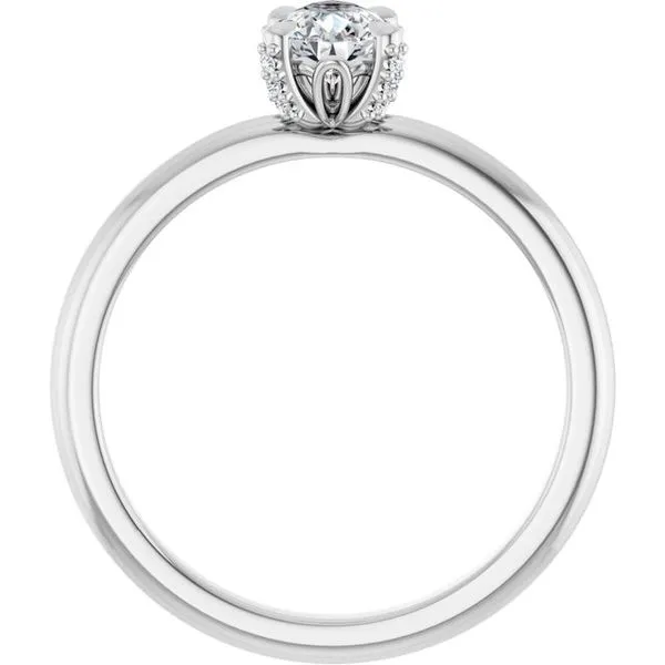 Claw-Prong Accented Engagement Ring Image 2 Don's Jewelry & Design Washington, IA