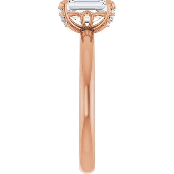 Claw-Prong Accented Engagement Ring Image 4 Mark Jewellers La Crosse, WI