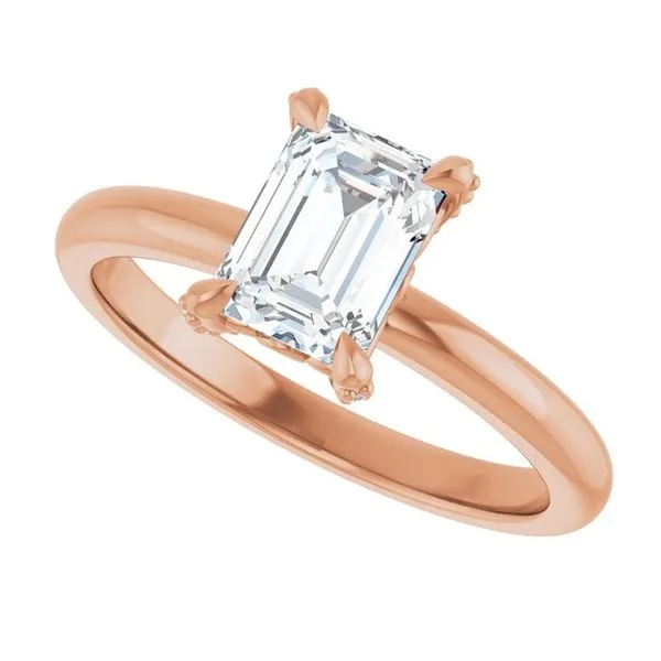 Claw-Prong Accented Engagement Ring Image 5 Clater Jewelers Louisville, KY