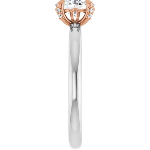 Claw-Prong Accented Engagement Ring Image 4 Arezzo Jewelers Elmwood Park, IL