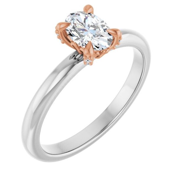 Claw-Prong Accented Engagement Ring