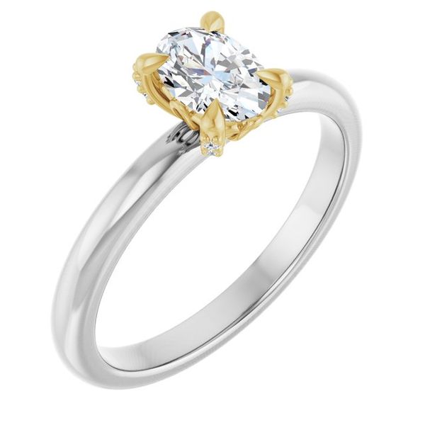 Claw-Prong Accented Engagement Ring