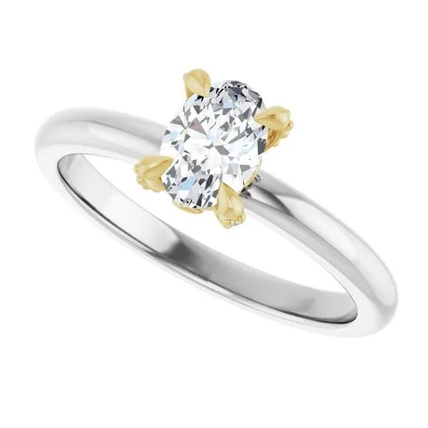Claw-Prong Accented Engagement Ring Image 5 JF Jones Jewelers Rochester, NY