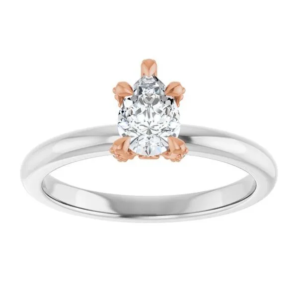 Claw-Prong Accented Engagement Ring Image 3 Don's Jewelry & Design Washington, IA