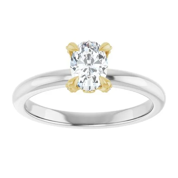 Claw-Prong Accented Engagement Ring Image 3 J. West Jewelers Round Rock, TX