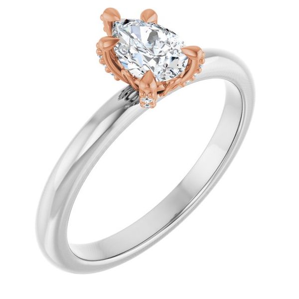 Claw-Prong Accented Engagement Ring