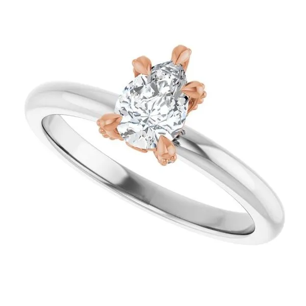 Claw-Prong Accented Engagement Ring Image 5 Arezzo Jewelers Elmwood Park, IL