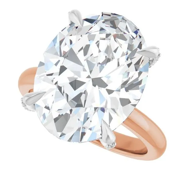 Claw-Prong Accented Engagement Ring Image 5 Paul James Jewelers Angels Camp, CA