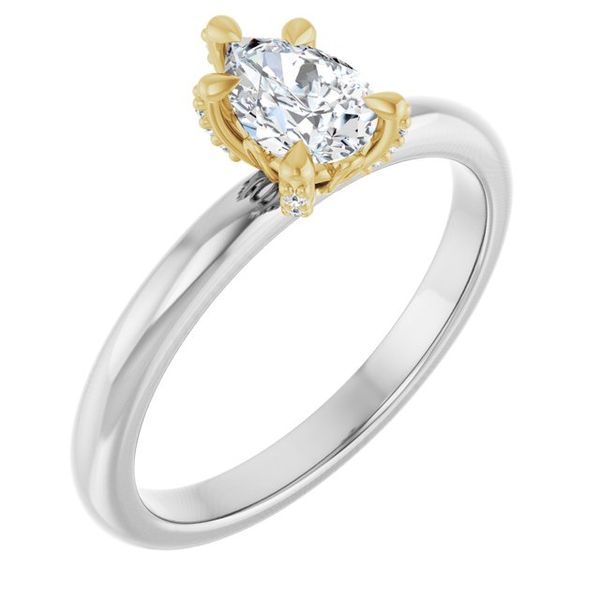 Claw-Prong Accented Engagement Ring