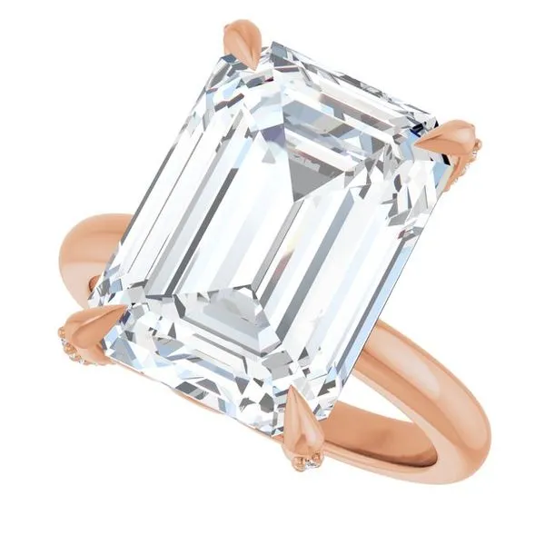 Claw-Prong Accented Engagement Ring Image 5 Natale Jewelers Sewell, NJ