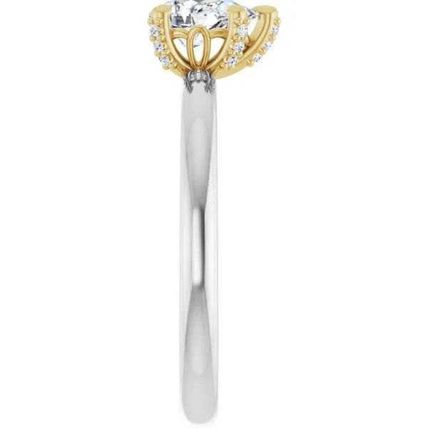 Claw-Prong Accented Engagement Ring Image 4 Stuart Benjamin & Co. Jewelry Designs San Diego, CA