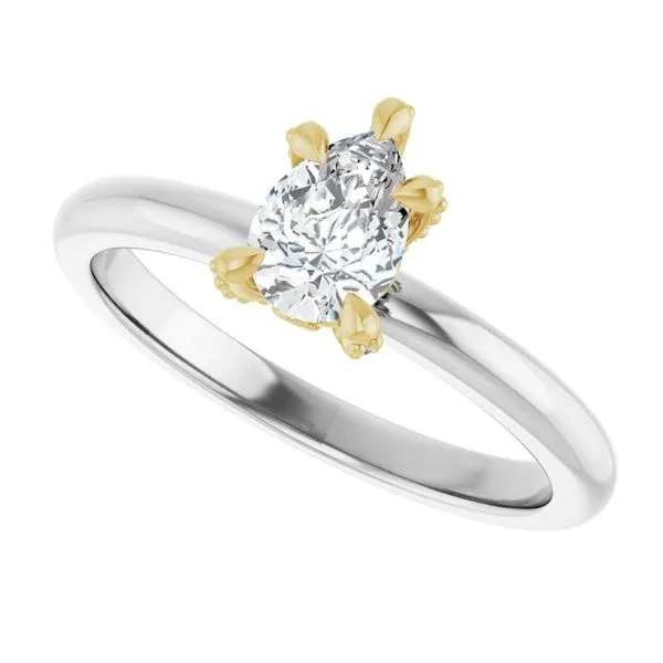 Claw-Prong Accented Engagement Ring Image 5 JF Jones Jewelers Rochester, NY