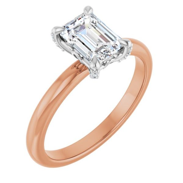 Claw-Prong Accented Engagement Ring