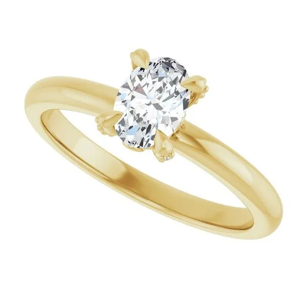 Claw-Prong Accented Engagement Ring Image 5 Don's Jewelry & Design Washington, IA