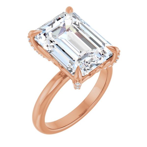Claw-Prong Accented Engagement Ring