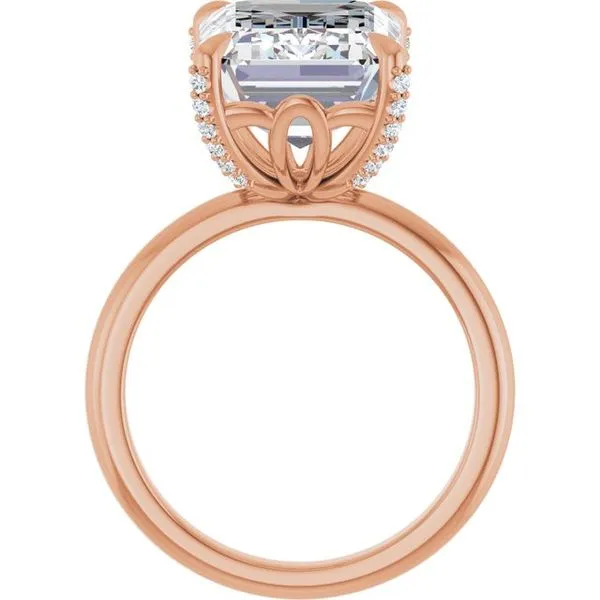 Claw-Prong Accented Engagement Ring Image 2 Stuart Benjamin & Co. Jewelry Designs San Diego, CA