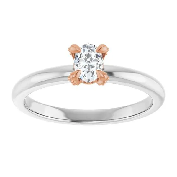 Claw-Prong Accented Engagement Ring Image 3 Raleigh Diamond Fine Jewelry Raleigh, NC