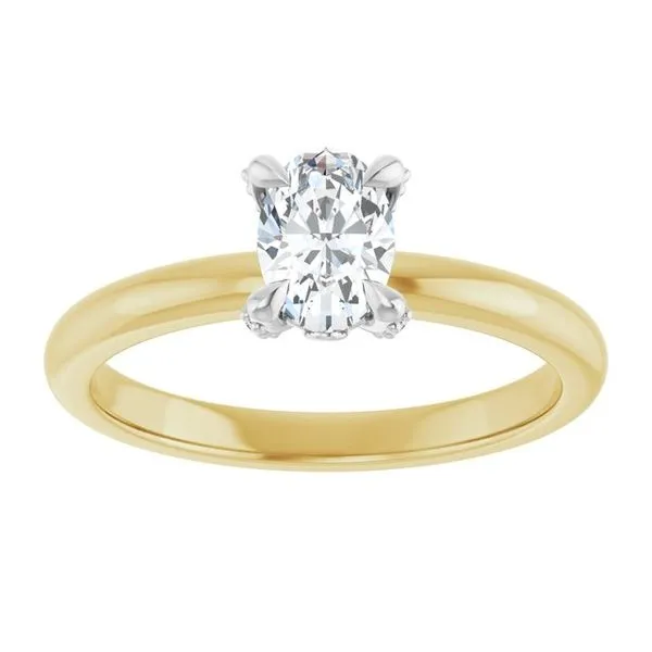 Claw-Prong Accented Engagement Ring Image 3 Raleigh Diamond Fine Jewelry Raleigh, NC
