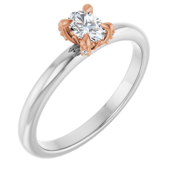 Claw-Prong Accented Engagement Ring