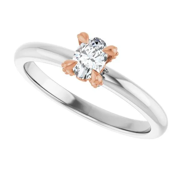 Claw-Prong Accented Engagement Ring Image 5 JF Jones Jewelers Rochester, NY