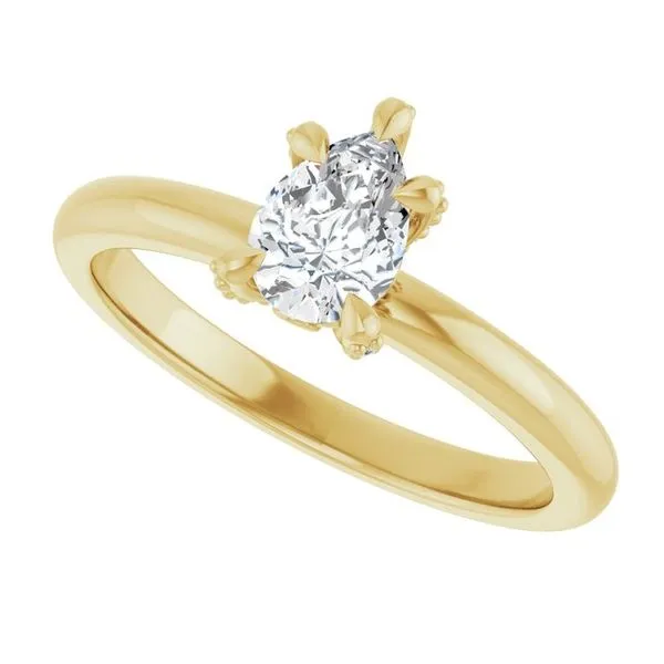 Claw-Prong Accented Engagement Ring Image 5 Stuart Benjamin & Co. Jewelry Designs San Diego, CA