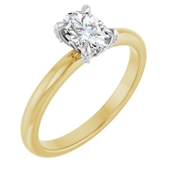 Claw-Prong Accented Engagement Ring