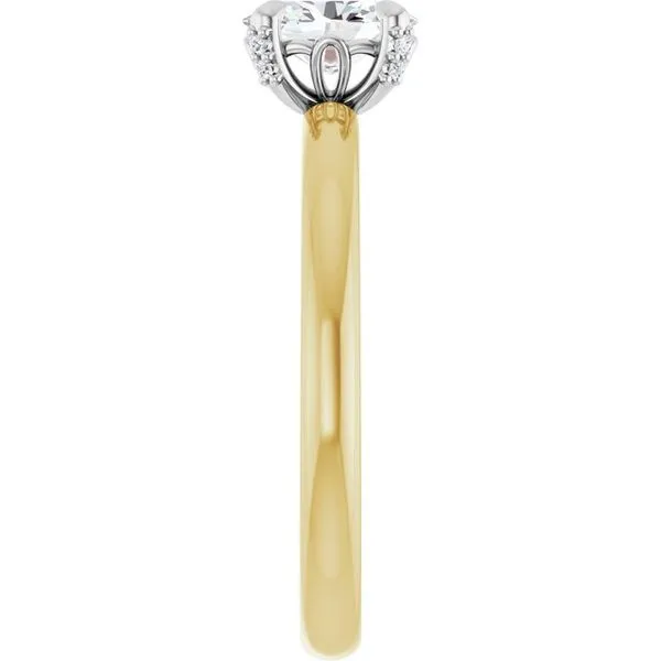 Claw-Prong Accented Engagement Ring Image 4 Don's Jewelry & Design Washington, IA