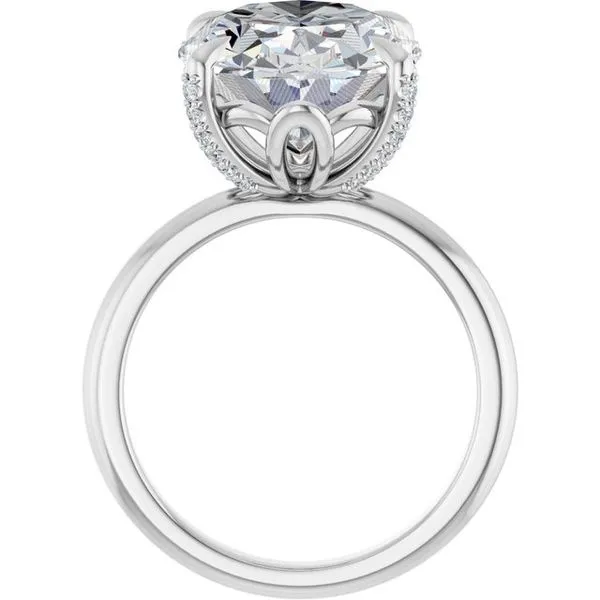 Claw-Prong Accented Engagement Ring Image 2 The Jewelry Source El Segundo, CA
