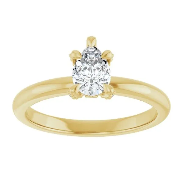 Claw-Prong Accented Engagement Ring Image 3 The Jewelry Source El Segundo, CA