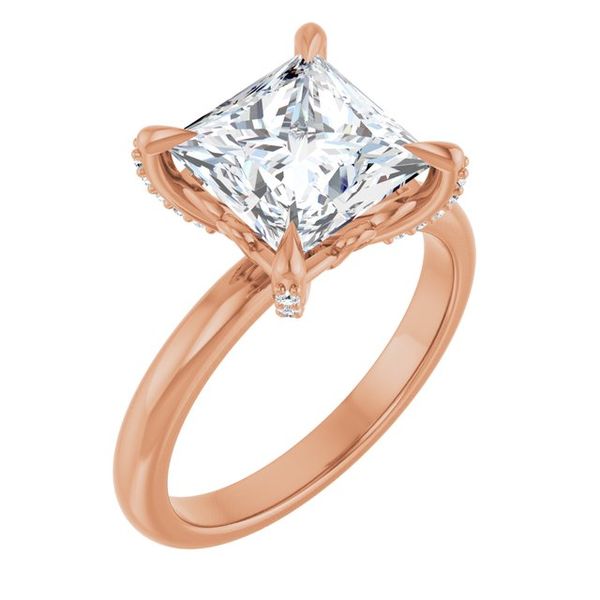 Claw-Prong Accented Engagement Ring