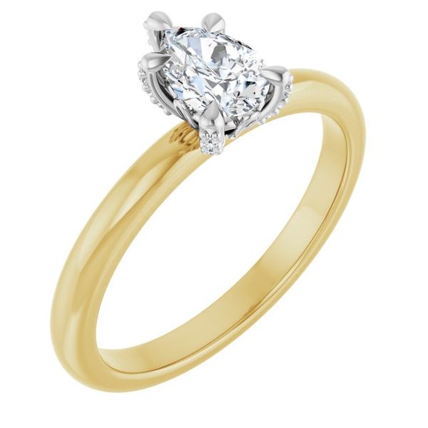 Claw-Prong Accented Engagement Ring