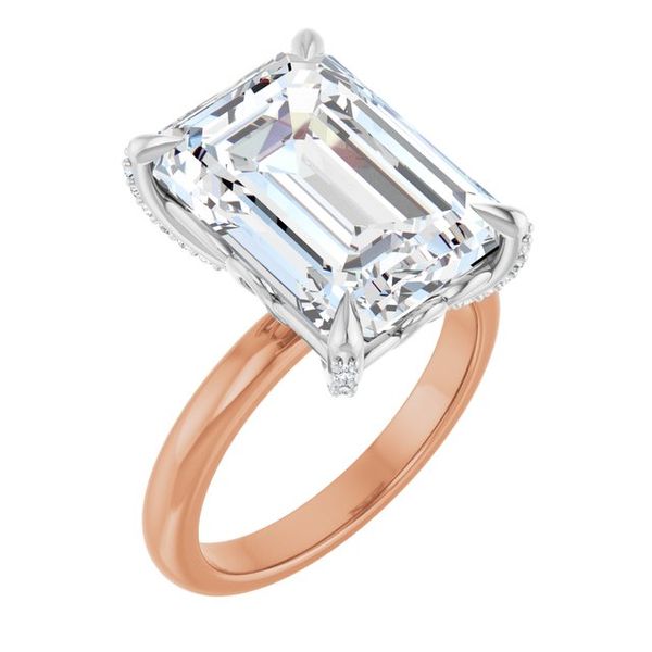 Claw-Prong Accented Engagement Ring