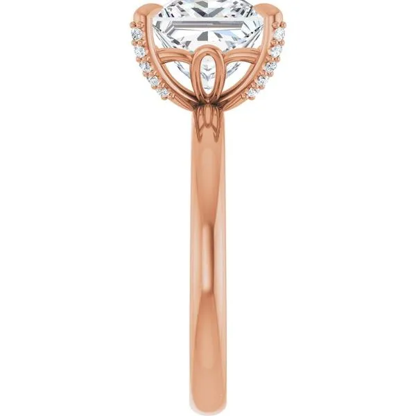 Claw-Prong Accented Engagement Ring Image 4 The Jewelry Source El Segundo, CA