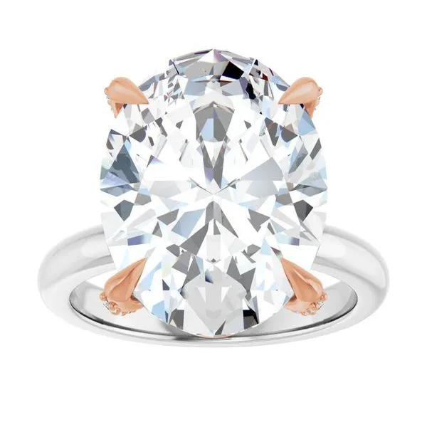 Claw-Prong Accented Engagement Ring Image 3 Natale Jewelers Sewell, NJ