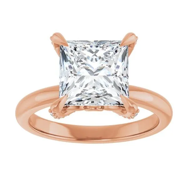 Claw-Prong Accented Engagement Ring Image 3 Northwood Jewelers Northwood, OH