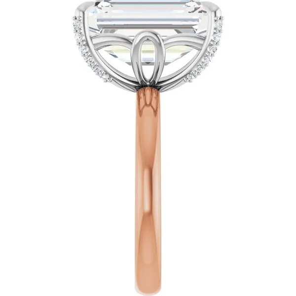 Claw-Prong Accented Engagement Ring Image 4 Northwood Jewelers Northwood, OH