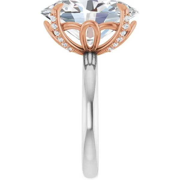 Claw-Prong Accented Engagement Ring Image 4 J. West Jewelers Round Rock, TX