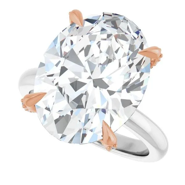 Claw-Prong Accented Engagement Ring Image 5 J. Thomas Jewelers Rochester Hills, MI