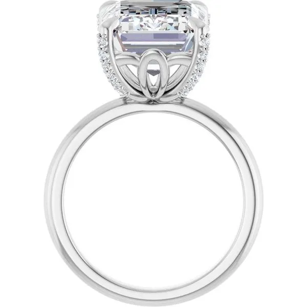 Claw-Prong Accented Engagement Ring Image 2 Vulcan's Forge LLC KANSAS CITY, MO