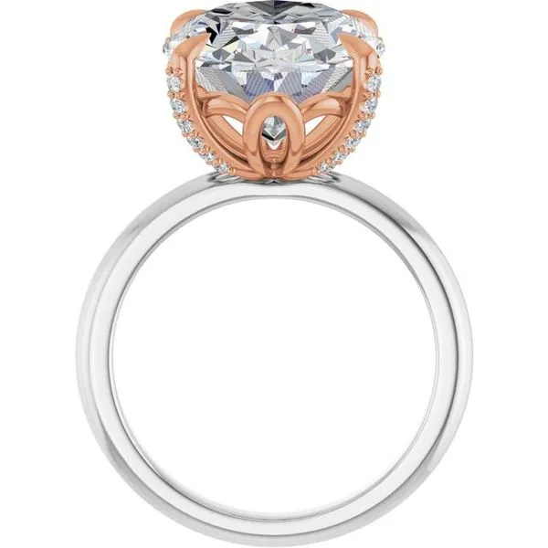 Claw-Prong Accented Engagement Ring Image 2 Natale Jewelers Sewell, NJ