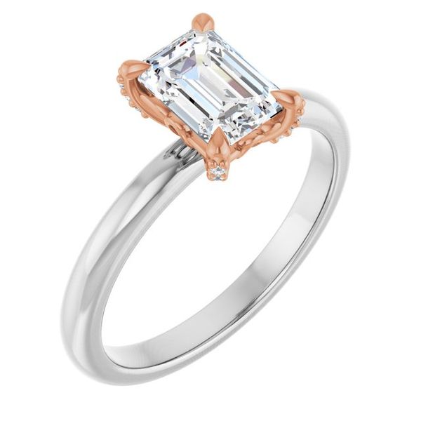 Claw-Prong Accented Engagement Ring