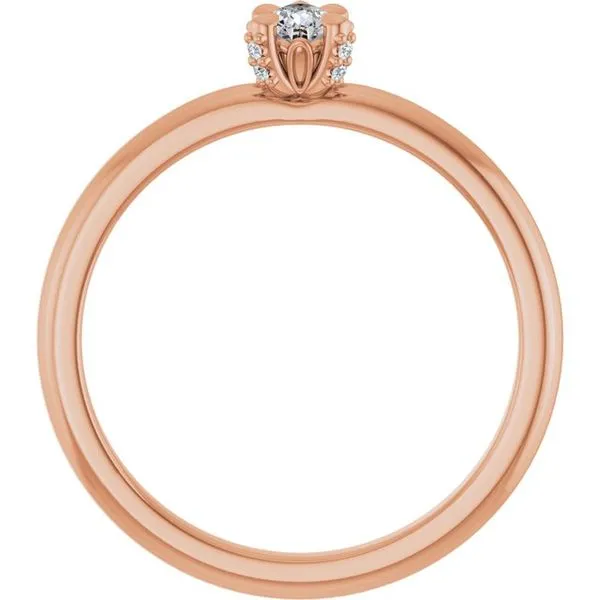 Claw-Prong Accented Engagement Ring Image 2 Clater Jewelers Louisville, KY